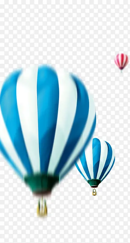 热气球蓝色热气球素材