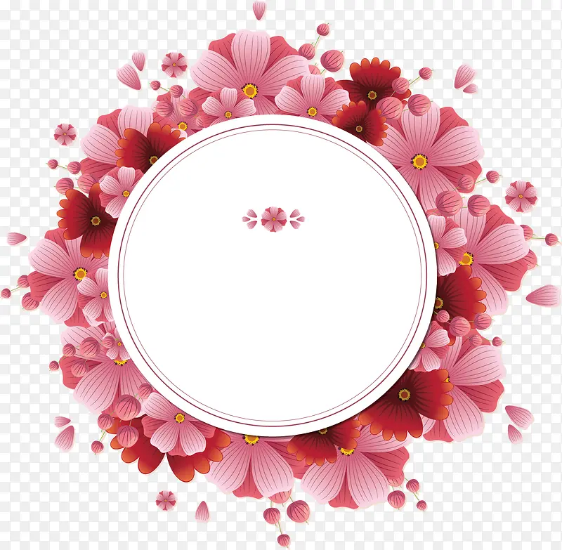 浪漫粉红色婚礼花朵