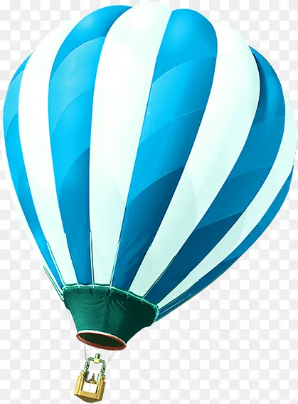 蓝色条纹热气球