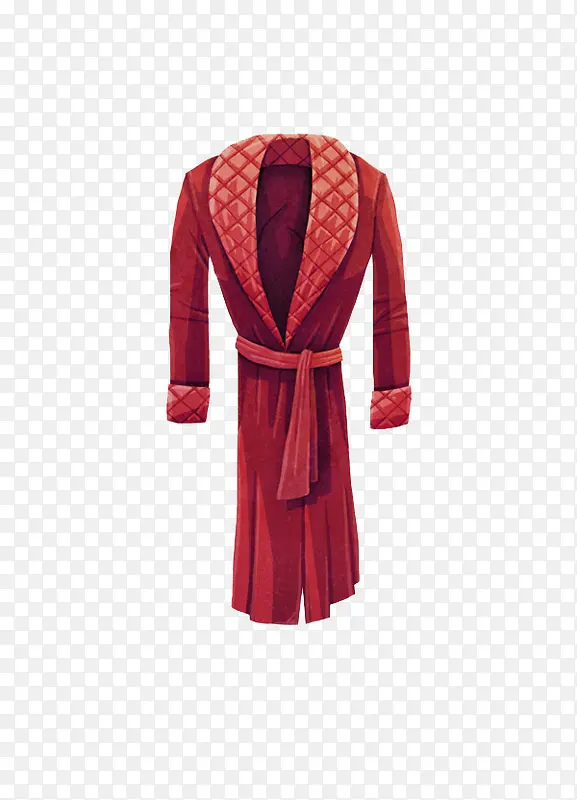 红色睡袍