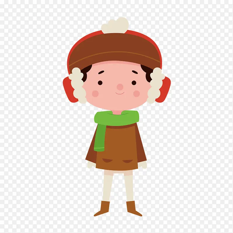 咖啡色衣服冬季男孩