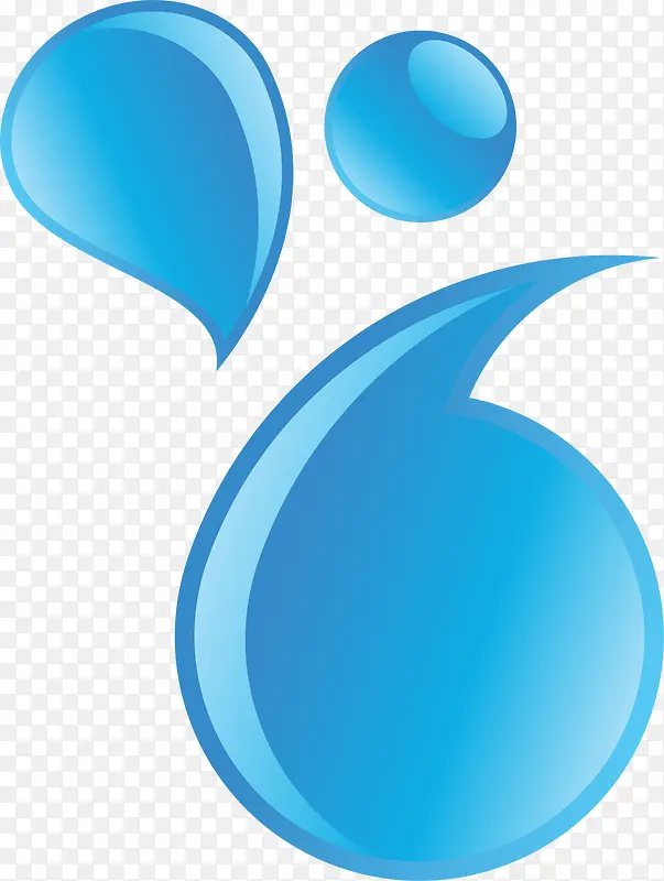 蓝色清新水滴