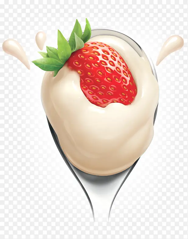 牛奶草莓效果