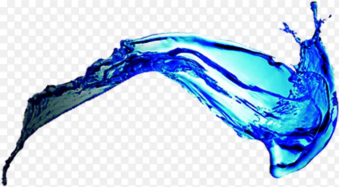 蓝色液体水流美景