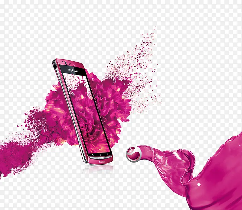紫色液体手机素材