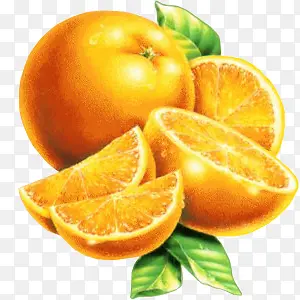 黄色切开的橙子