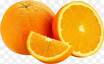 新鲜橙子水果切面