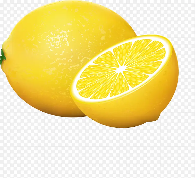 切开的新鲜柠檬