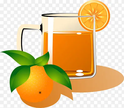 手绘橘子汁