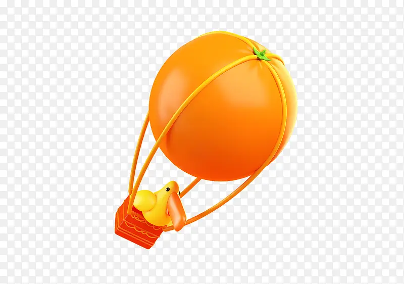 橙子卡通小鸭设计