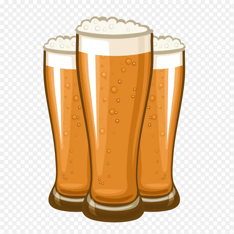 黄色质感玻璃杯子啤酒