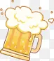 手绘黄色卡通啤酒
