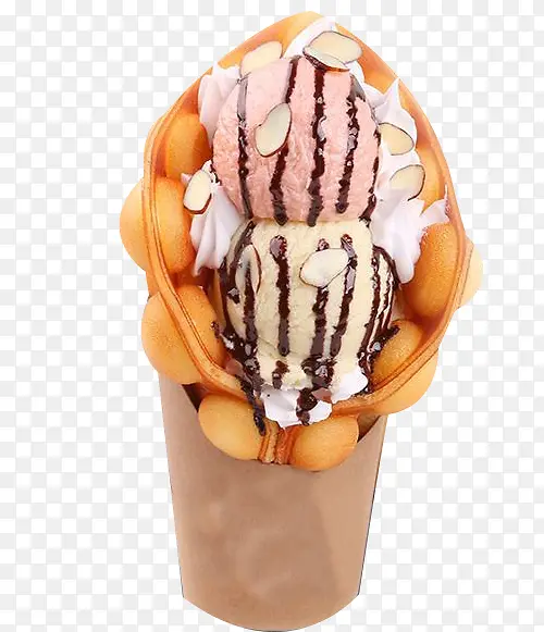 美味蛋仔冰淇淋图片素材