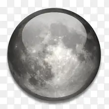 灰色透亮月亮图标