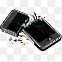摔成两半的iphone iconPNG图片素材下载_图片编号10212480-PNG素材网