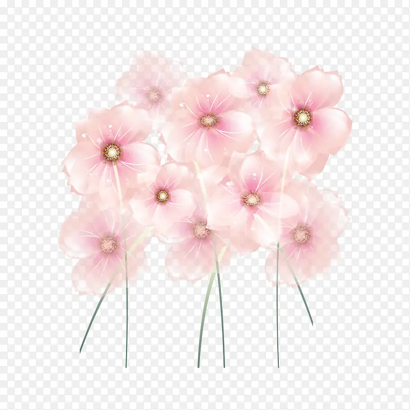粉色抽象花