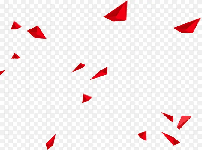 漂浮红色三角形