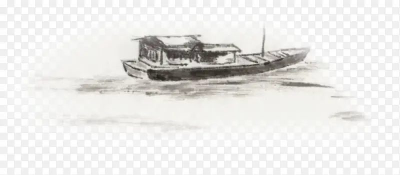 中国风木船