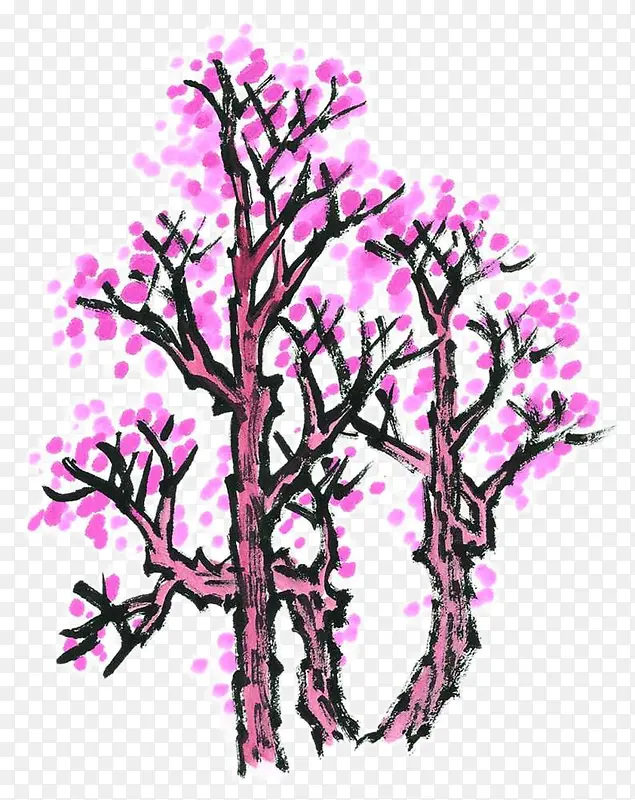 彩墨装饰树