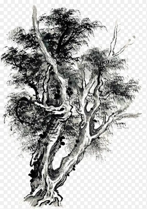 写意松树