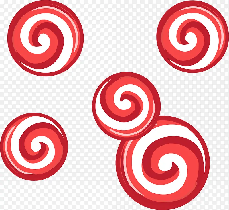 装饰红白色旋转圆圈