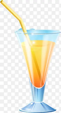 新鲜橙汁饮料吸管