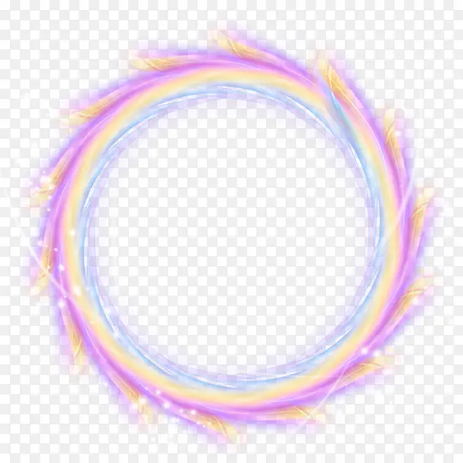 彩色创意旋转圆环