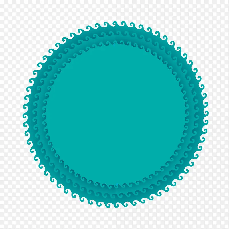 蓝色圆形
