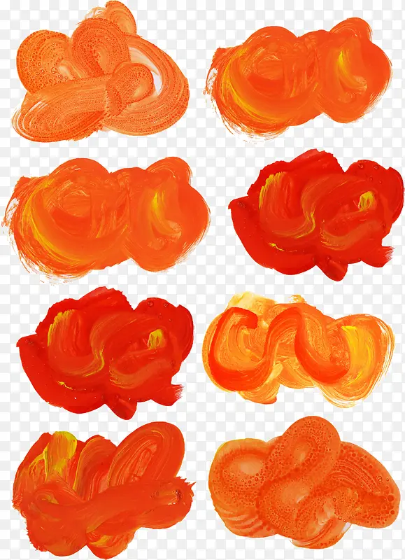 橘色水彩涂鸦
