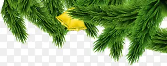 创意合成绿色的圣诞树铃铛