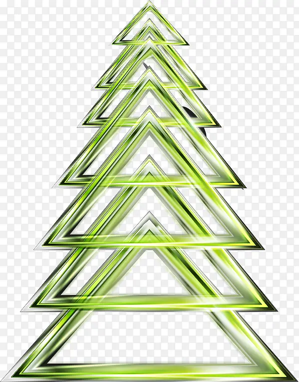 矢量三角圣诞树