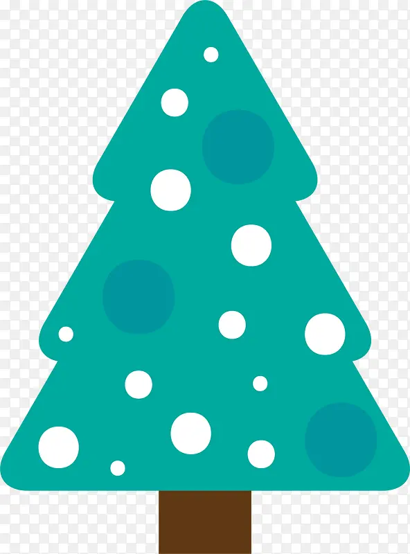 蓝色卡通圣诞树
