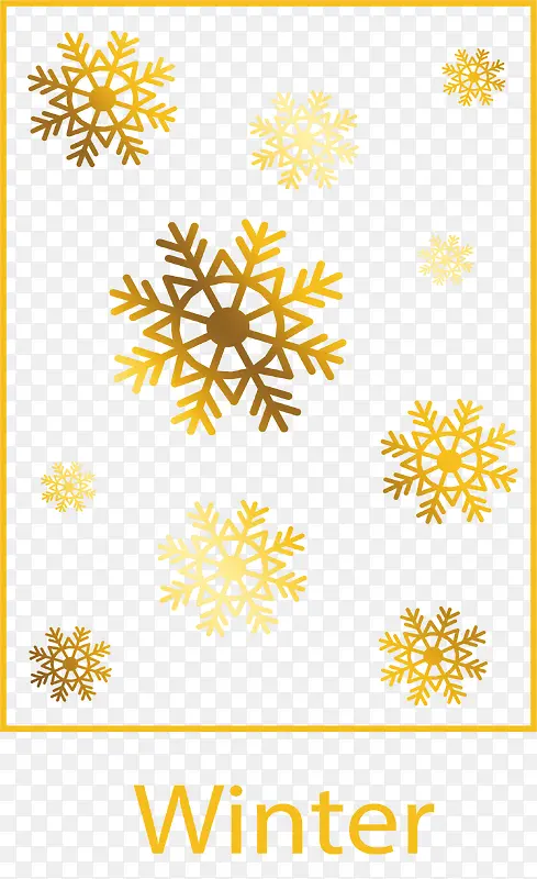 金色雪花花纹