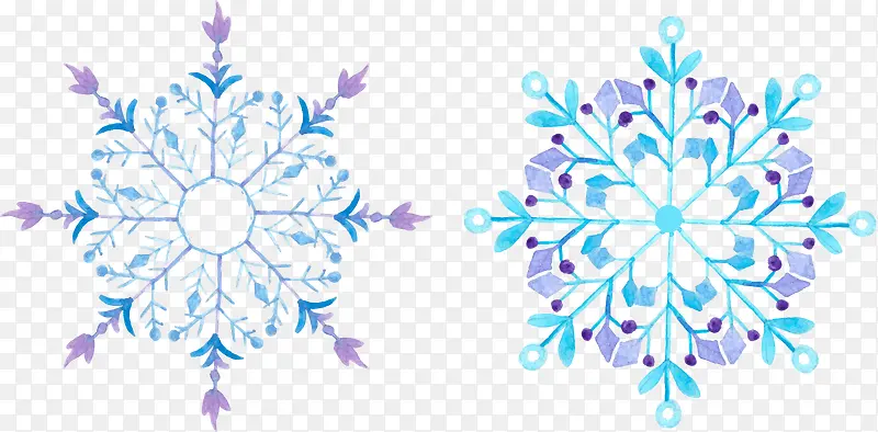 矢量手绘雪花