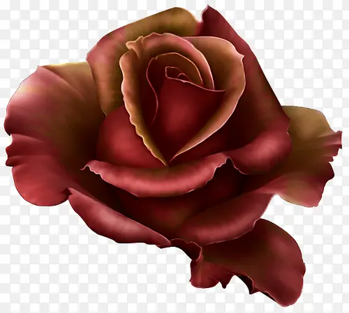立体彩绘玫瑰花红色花朵装饰