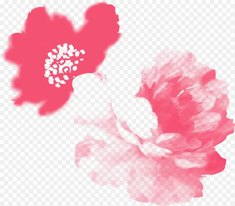 红色卡通手绘玫瑰花