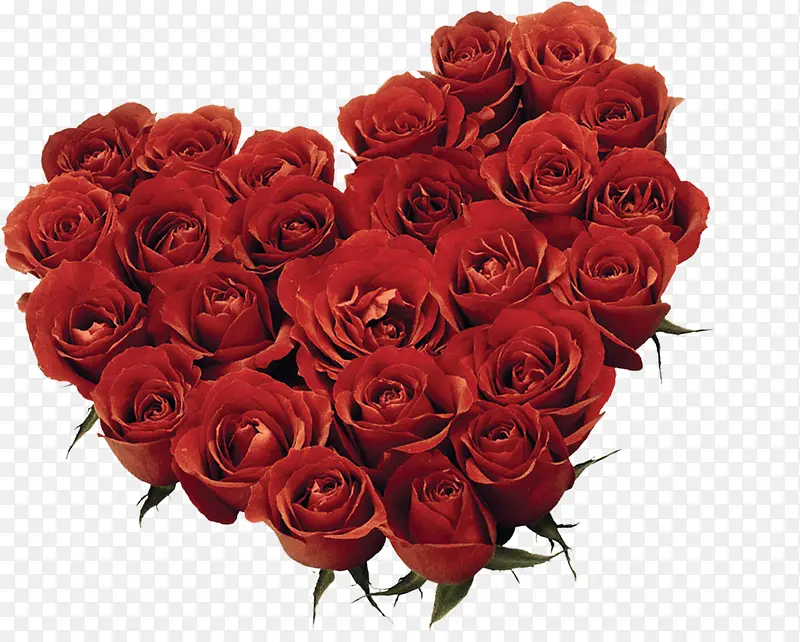 红玫瑰心形浪漫素材