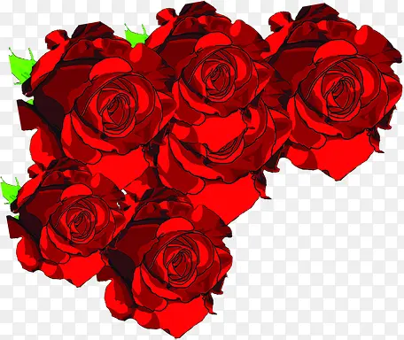 红色玫瑰三八妇女节吊旗
