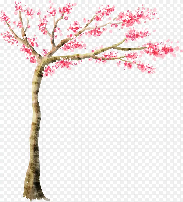 春天唯美梦幻花朵大树