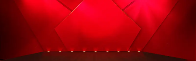 红色几何形灯光舞台
