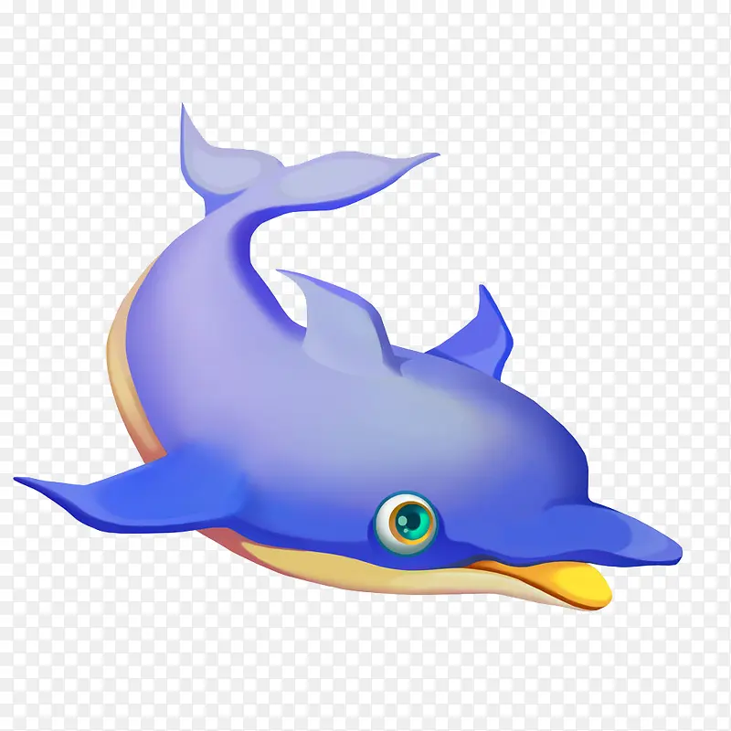 海豚 彩绘 卡通 可爱 海洋