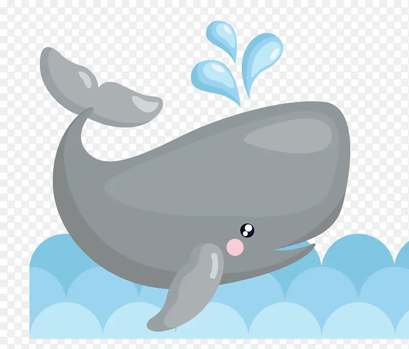 矢量大海鲸鱼素材