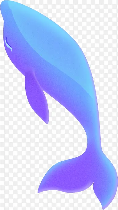 蓝色遨游鲸鱼创意