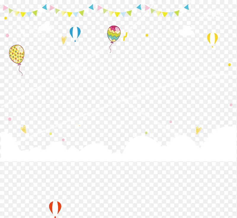 彩旗气球装饰图案