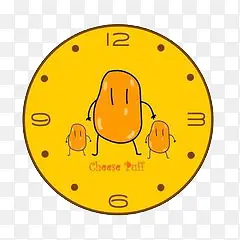 闹钟黄色卡通时间