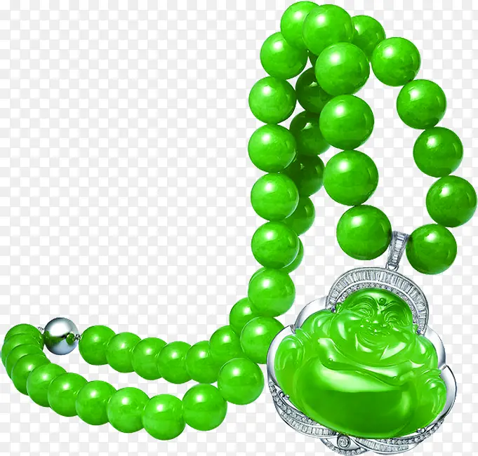 高清绿色珠宝活动海报