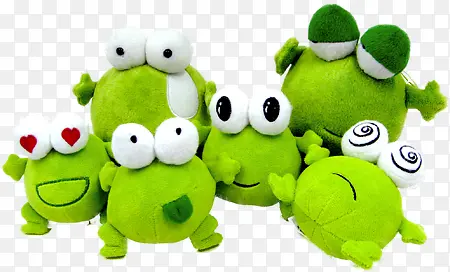 绿色可爱大眼青蛙玩偶