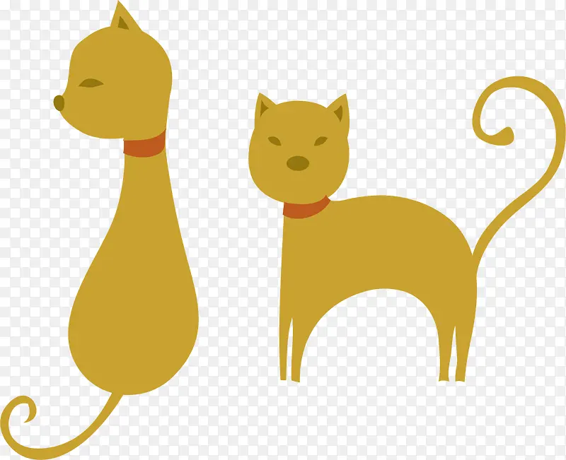 手绘矢量猫咪