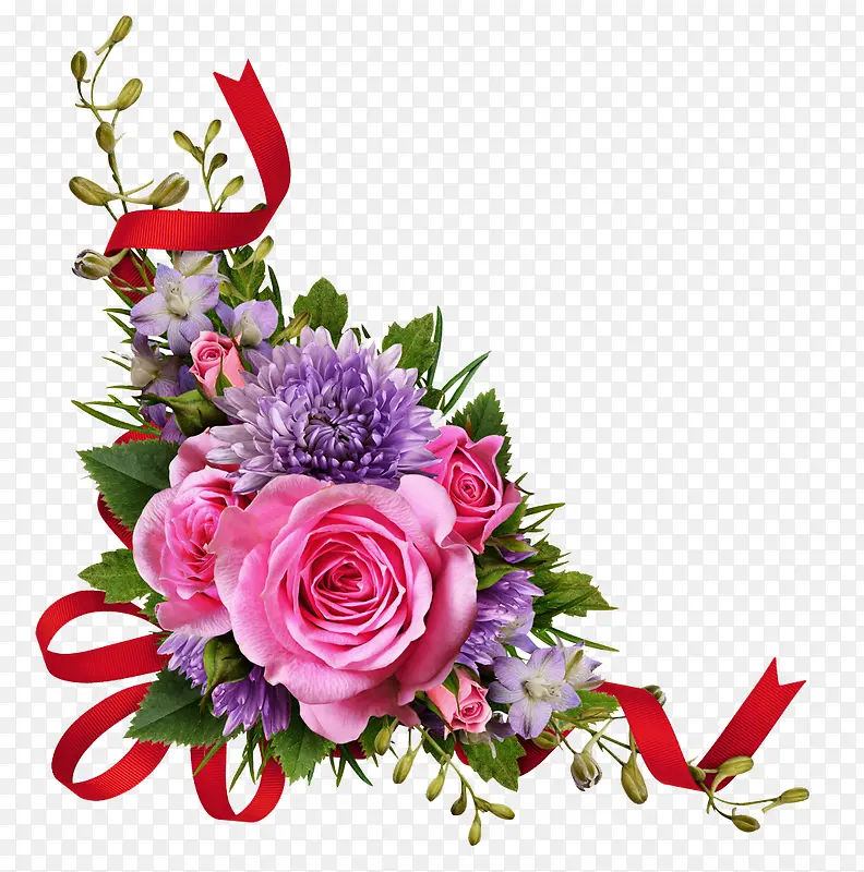 鲜花边框装饰