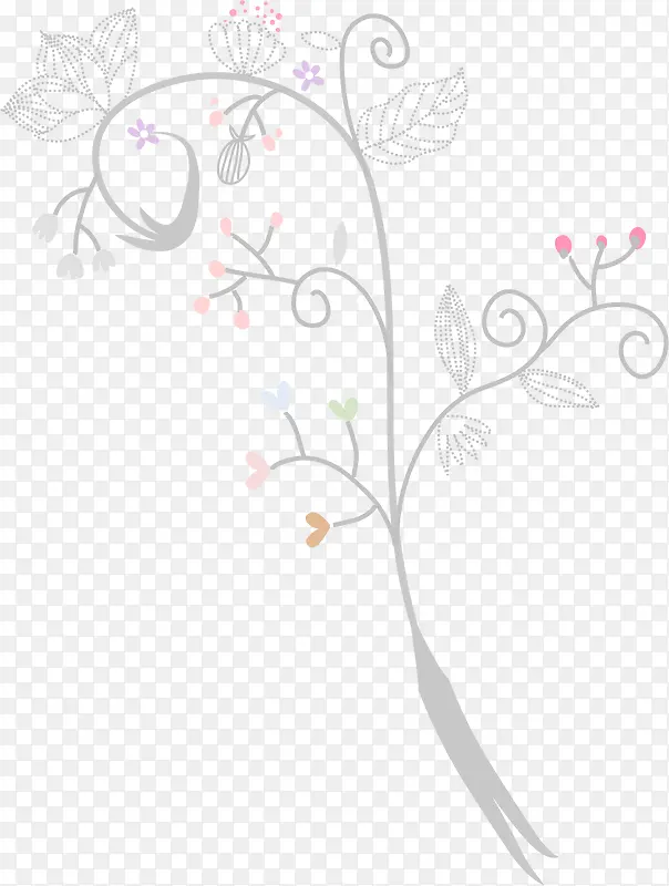 手绘线条花纹